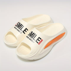 Men's Color Block Slide Slippers Soft Sole Non Slip Open Toe Shoes