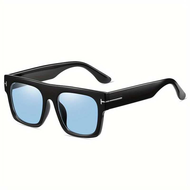 Vintage Square Frame Polarized Sunglasses for Men UV Protection