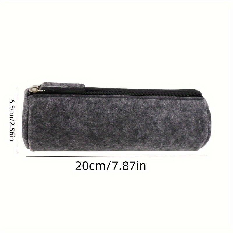 Large Capacity Felt Pen Bag Stationery Storage Cylindrical Bag