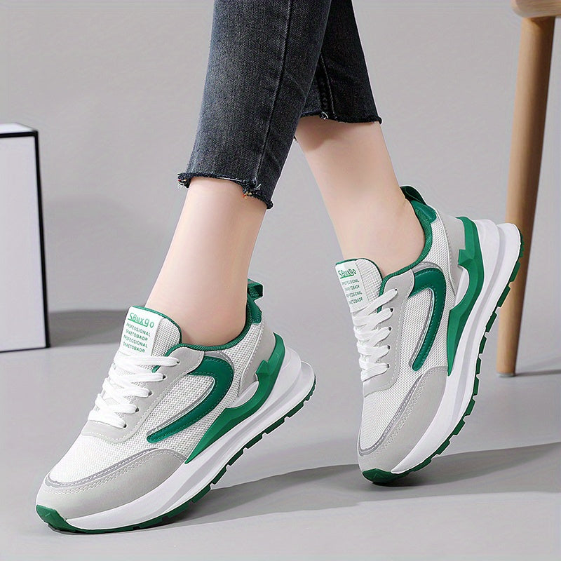 Women's Breathable Lace Up Mesh Sports Shoes