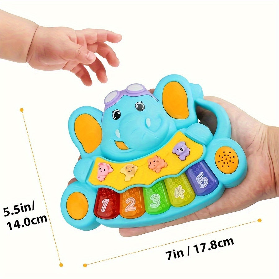 Elephant Shaped Musical Piano Toy for Kids