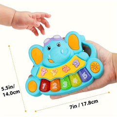 Elephant Shaped Musical Piano Toy for Kids