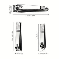 Portable Stainless Steel Nail Clippers Nail Cutter Pedicure Tools