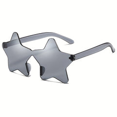 Star Rimless Sunglasses For Women Men UV400