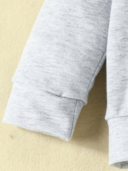 2pcs Baby Boys Casual Hooded Sweatshirt & Sweatpants Set, FUTURE Letter Print