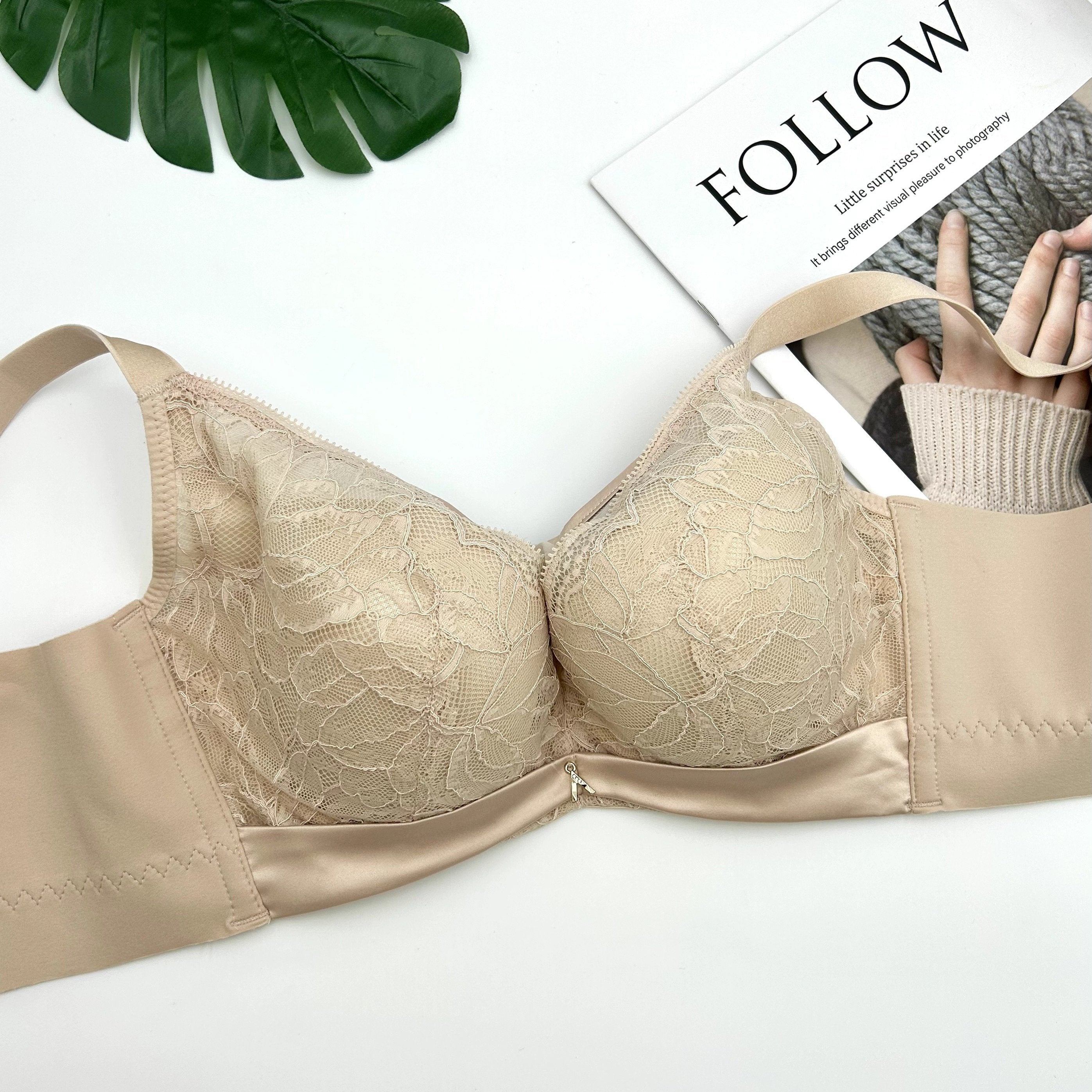 Lace Push Up Bra Full Coverage Comfy Breathable Lingerie