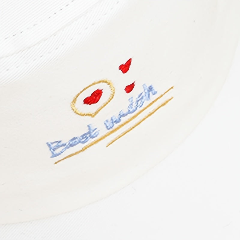 Embroidered Cotton Bucket Hat Fisherman Cap