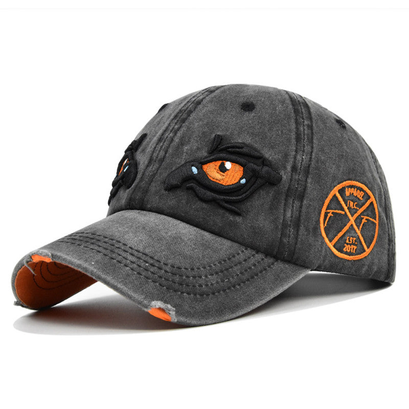 Cartoon Eyes Embroidery Baseball Cap Hip Hop Sports Hat