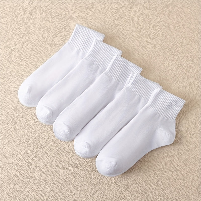 10 Pairs Short Solid Socks Women's Stockings & Hosiery