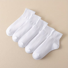 10 Pairs Short Solid Socks Women's Stockings & Hosiery