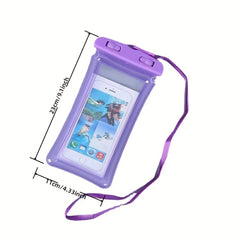2pcs Floating Waterproof Cell Phone Pouch Neck Lanyard for Underwater Activities