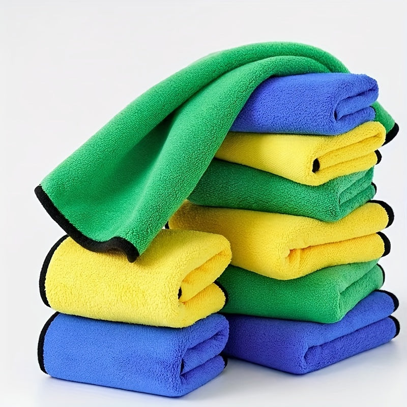 Thick Coral Fleece Towel Double-sided Car & Kitchen Cleaning Absorbent Rag