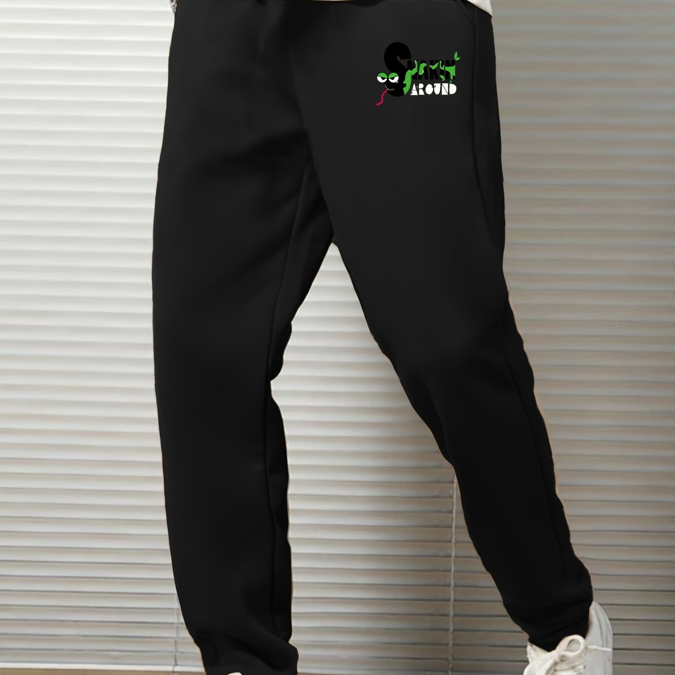 Snake Graphic Print Men's Casual Sweatpants