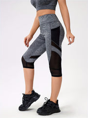 High Waist Mesh Yoga Leggings with Pocket Hip Lifting
