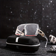 Men's Square Frame Sunglasses Dust Proof Steampunk UV Protection Glasses