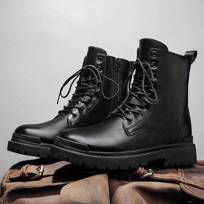 Men's Combat Boots Lace up Walking Shoes