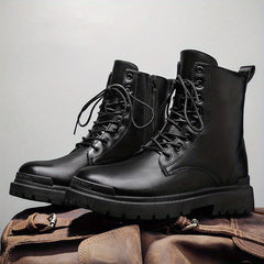Men's Combat Boots Lace up Walking Shoes