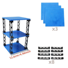 3pcs Double Sided Baseplates Building Blocks for City Building Toy