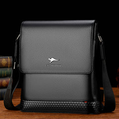 Men's First Layer Cowhide Shoulder Bag Large Capacity Business Crossbody Bag