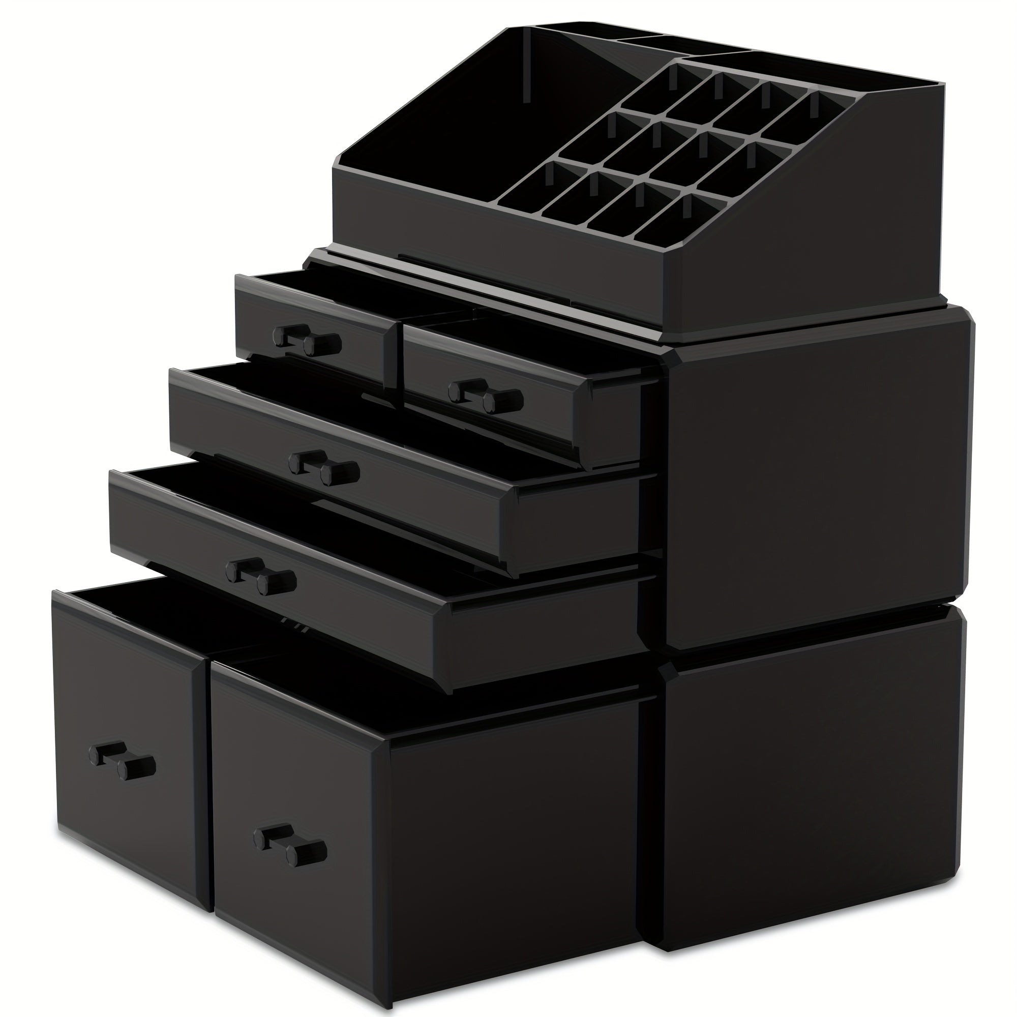 Makeup Organizer Acrylic 3 Pieces Cosmetic Storage Drawers Jewelry Display Box