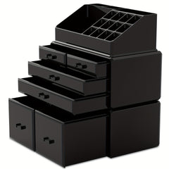 Makeup Organizer Acrylic 3 Pieces Cosmetic Storage Drawers Jewelry Display Box