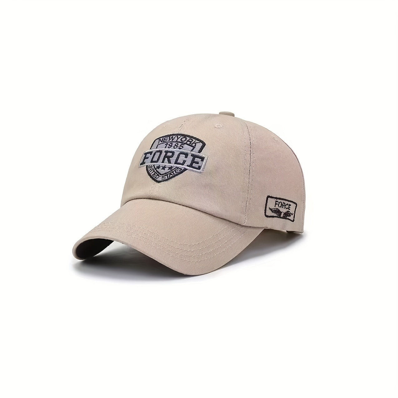 FORCE Embroidery Baseball Cap Solid Casual Dad Hats Cotton Lightweight Sunscreen