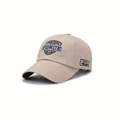 FORCE Embroidery Baseball Cap Solid Casual Dad Hats Cotton Lightweight Sunscreen