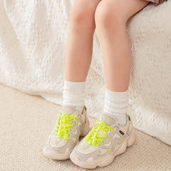 2 Pairs Preppy Style Knit Crew Socks Soft & Comfortable Girls Accessories