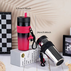 316 Stainless Steel 710ml Gradient Vacuum Water Cup Portable Coffee Cup