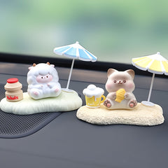Mini Ornament Desktop Fun Cartoon Doll Car Ornament Christmas Gift
