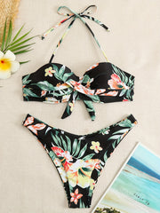 Leopard Print 2 Piece Bikini Set Sexy Swimsuit