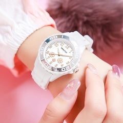Luminous Waterproof Silicone Flower Watch for Kids