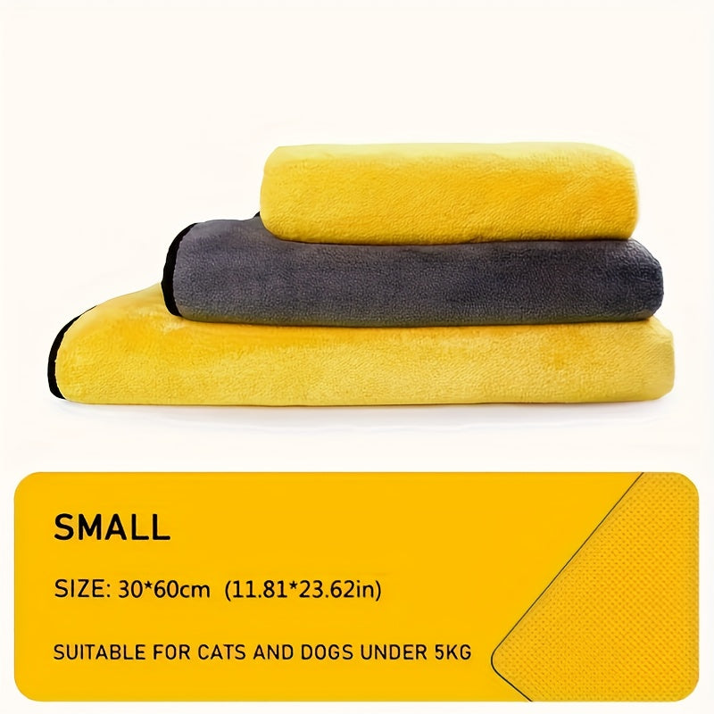 Soft Fiber Dog Bath Towel, Highly Absorbent, Quick Dry Coral Fleece