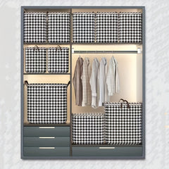 Large Capacity Houndstooth Storage Box Lightweight Versatile Organizer