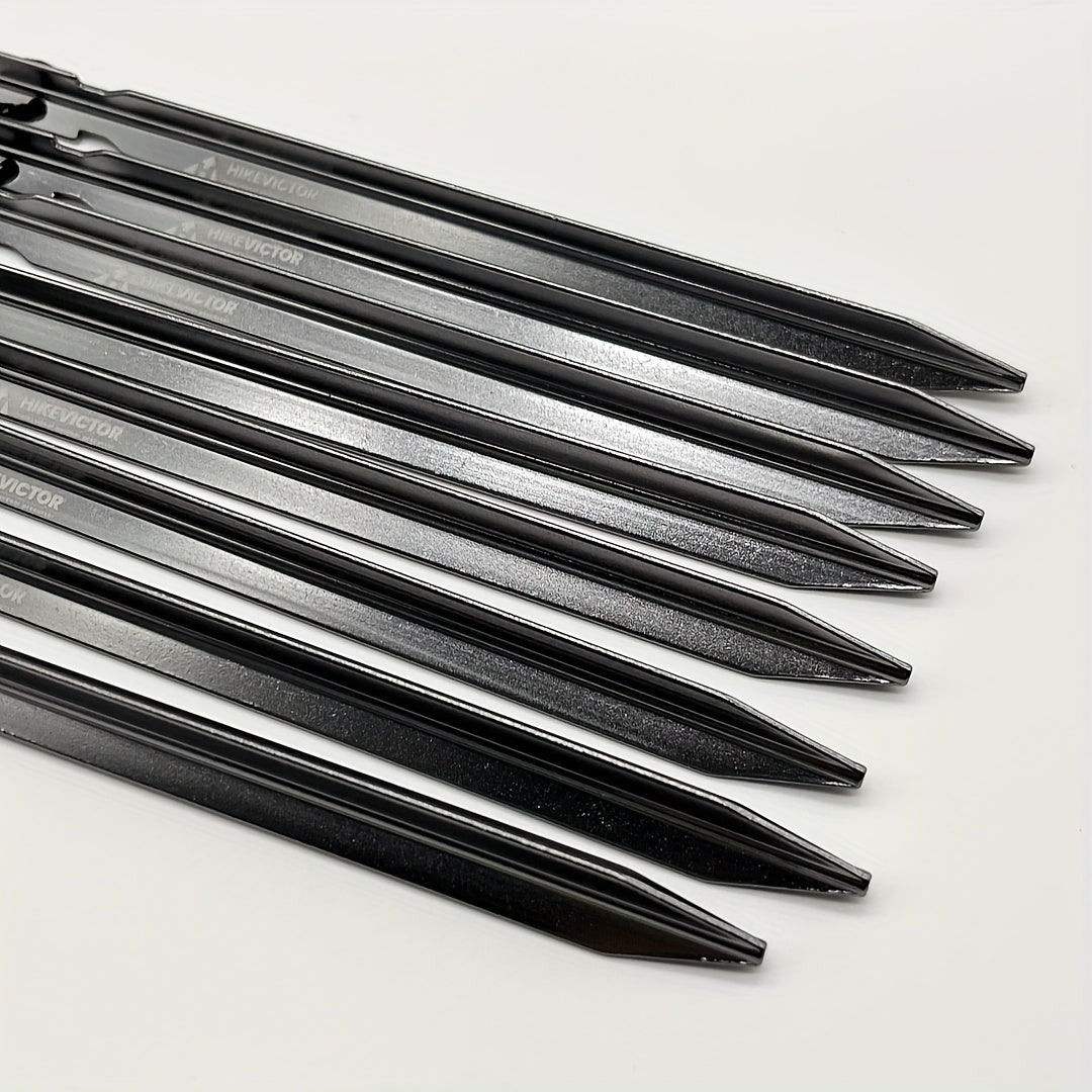 8pcs Aluminum Tent Stakes with Reflective Rope Lightweight Pegs