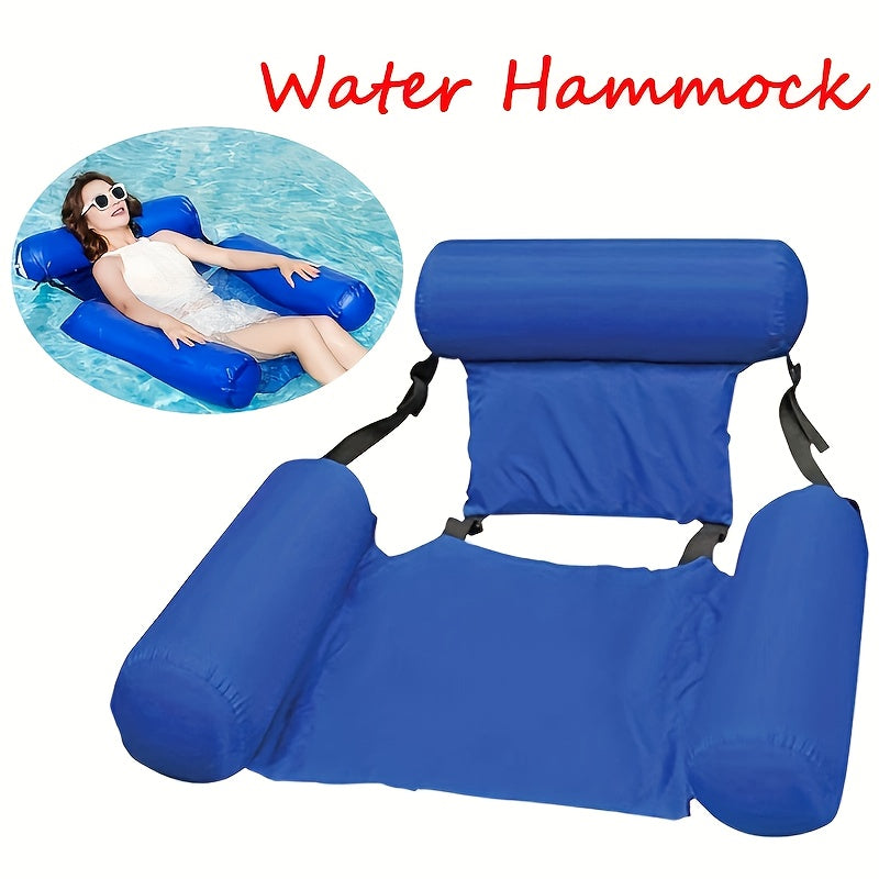Inflatable Pool Lounge Chair Durable Foldable Water Hammock for Pool & Beach