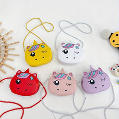 Cartoon PU Leather Crossbody Bag Lightweight Casual Shoulder Bag