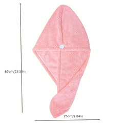 Daisy Embroidered Hair Drying Cap Coral Velvet Hair Towel