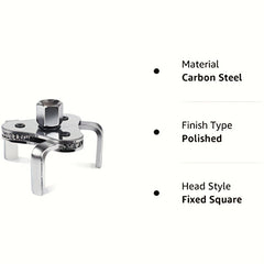 Car Filter Wrench 3-claw Grid Cartridge Removal Tool