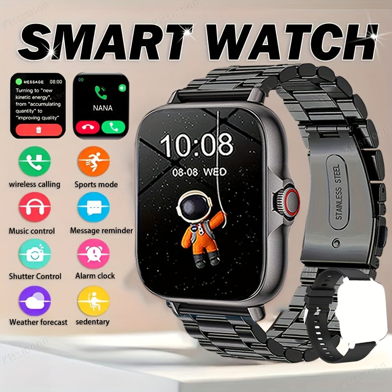 Metal Stainless Steel Smart Watch for Android & iOS