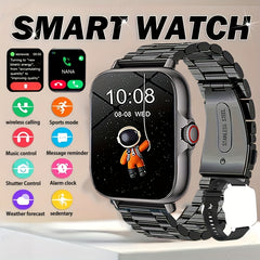 Metal Stainless Steel Smart Watch for Android & iOS