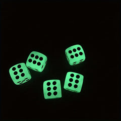 10pcs Glow in the Dark Dice Set 14mm Rounded Dot for Nightclubs Bars KTVs