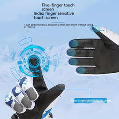 Couple Skiing Gloves Autumn Winter Warm Gloves Thickened Padded Riding Gloves