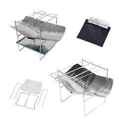 Portable Stainless Steel Wood Stove Campfire Burner for Camping BBQ