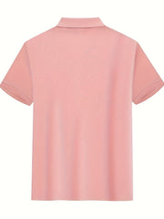 Kids Comfy Cotton Polo Shirt Short Sleeve T Shirt For Boys