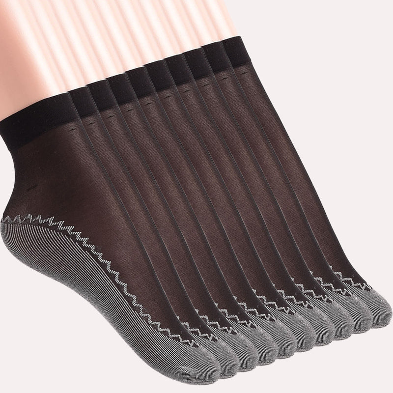10 Pairs Women's Anti Slip Cotton Socks Sweat Absorbing Stretch Socks