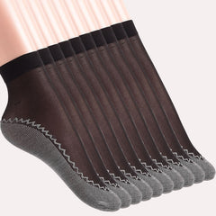 10 Pairs Women's Anti Slip Cotton Socks Sweat Absorbing Stretch Socks