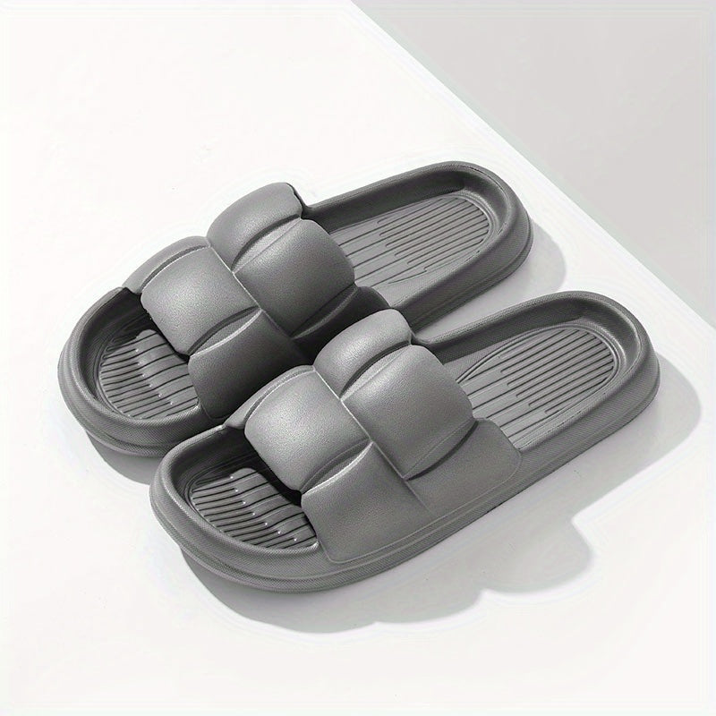 Men's Open Toe Slippers Anti skid Slip On Slides For Indoor Outdoor Shower