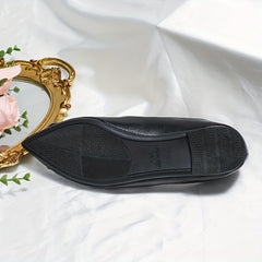 Women's Buckle Decor Flat Shoes Point Toe Soft Sole Shoes Lightweight