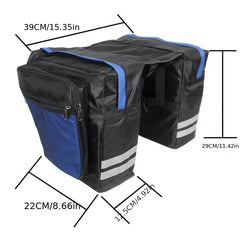 20L Waterproof Bike Rear Rack Bag with Reflective Trim